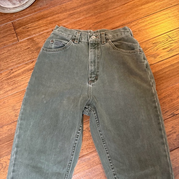 Vintage Lee Women's High Rise Jeans in Olive - Picture 8 of 12